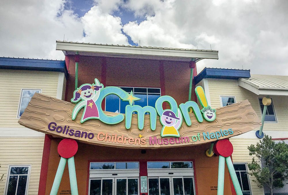 Outside of the Children's Museum of Naples. 